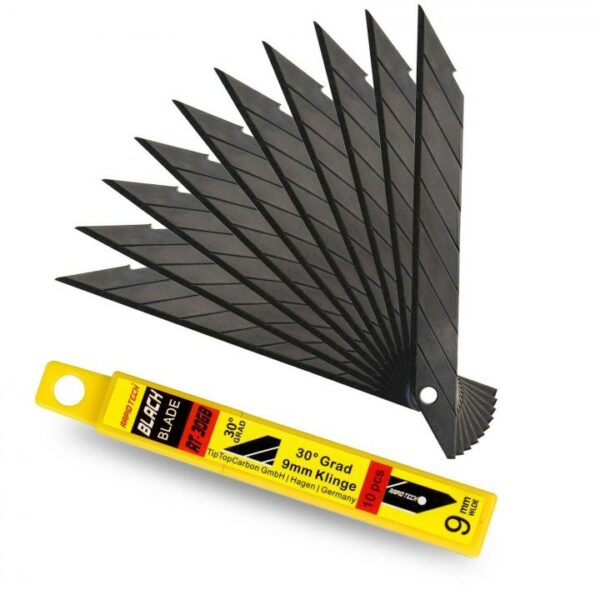 Rapid Teck® Black Blades | 30° Carbonstahl-Klingen für Folienmesser